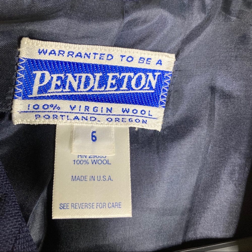 Pendleton Solid Blue Blazer Size 6 - image 2